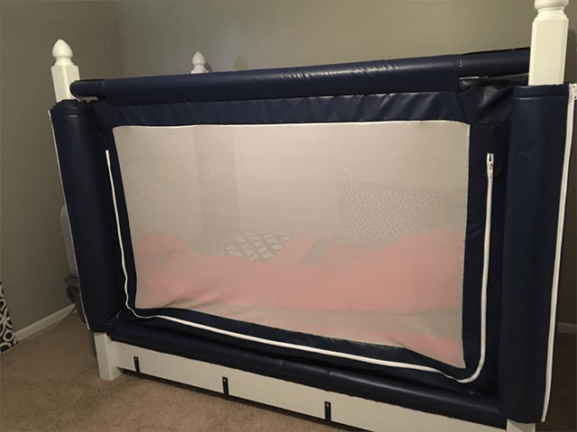 The Noah's World bed in navy blue
